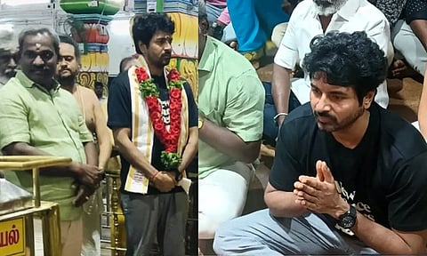 மாசாணியம்மன் கோவிலில் நடிகர் சிவகார்த்திகேயன் சாமி தரிசனம்