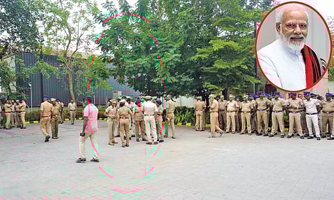 பிரதமர் மோடி வருகையையொட்டி திருச்சியில் உச்சகட்ட பாதுகாப்பு