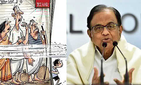 புலம்பெயர் தொழிலாளிக்கு பீகாரில் வீடு உள்ளபோது, இங்கு வாக்காளர் ஆக முடியுமா? - ப. சிதம்பரம் கேள்வி