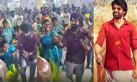 ஊர்த்திருவிழாவில் பெண்களுடன் சேர்ந்து கும்மி நடனமாடிய சூரி