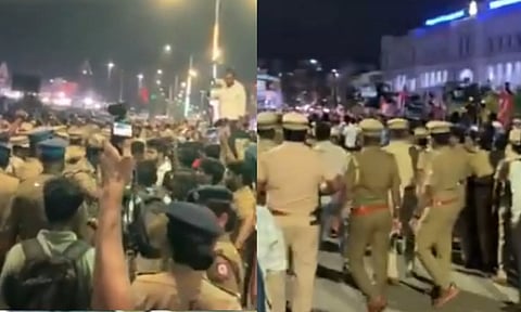 போராட்டம் நடத்திய தூய்மைப் பணியாளர்கள் குண்டுக்கட்டாக கைது! - ரிப்பன் மாளிகை முன் பரபரப்பு