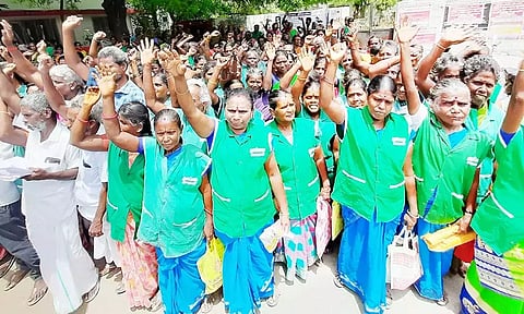 சென்னையை தொடர்ந்து மதுரையிலும்... தூய்மைப் பணியாளர்கள் நாளை முதல் போராட்டம்