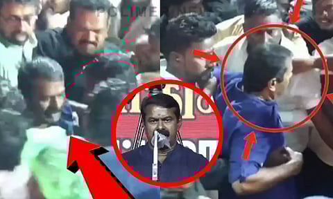 பொதுக்கூட்டத்தில் ஏற்பட்ட சலசலப்பு... மேடையில் இருந்து ஆக்ரோஷமாக கீழே இறங்கிய சீமான் - நடந்தது என்ன?