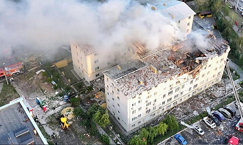 விடிய விடிய பேச்சுவார்த்தை.. விடிந்ததும் தாக்குதல் - உக்ரைன் மீது பாய்ந்த ரஷிய டிரோன்கள் - 5 பேர் பலி