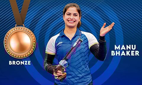 ஆசிய துப்பாக்கி சுடுதல் சாம்பியன்ஷிப்: வெண்கலம் வென்றார் மனு பாக்கர்