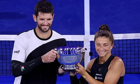 அமெரிக்க ஓபன் டென்னிஸ்: கலப்பு இரட்டையரில் சாம்பியன் பட்டம் வென்ற இத்தாலி ஜோடி