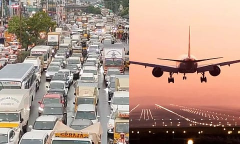 சென்னையில் போக்குவரத்து நெரிசல்- பயணிகளின் கோரிக்கையை ஏற்று தாமதமாக புறப்பட்ட விமானங்கள்