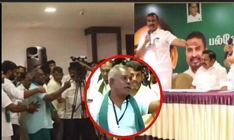 பொள்ளாச்சி: ஆலோசனை கூட்டத்தில் எடப்பாடி பழனிசாமியிடம் வாக்குவாதத்தில் ஈடுபட்ட விவசாயி