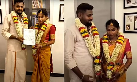 திருநங்கையை காதலித்து சுயமரியாதை திருமணம் செய்து கொண்ட வாலிபர்