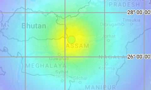 அசாமில் 5.8 ரிக்டர் அளவில் நிலநடுக்கம்.. நில அதிர்வால் மக்கள் அச்சம்