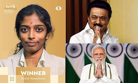 சாம்பியன் பட்டம் வென்றார் வைஷாலி: முதலமைச்சர் மு.க.ஸ்டாலின், பிரதமர் மோடி வாழ்த்து