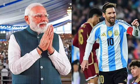 பிரதமர் மோடிக்கு பிறந்தநாள் பரிசாக தனது ஜெர்சியை அனுப்பிய மெஸ்ஸி