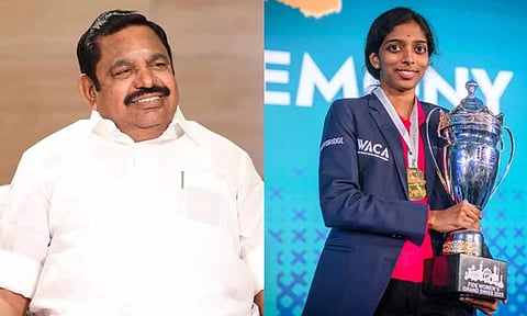சாம்பியன் பட்டம் வென்ற வைஷாலி: வாழ்த்து தெரிவித்த எடப்பாடி பழனிசாமி