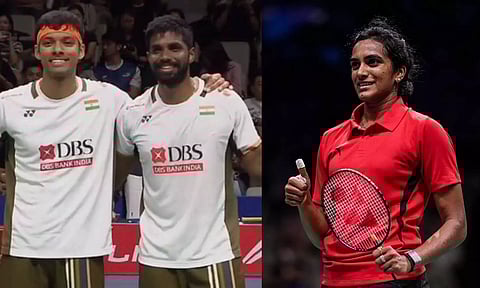 சீனா மாஸ்டர்ஸ் பேட்மிண்டன்: பி.வி. சிந்து, சாத்விக்- சிராக் ஜோடி காலிறுதிக்கு முன்னேற்றம்