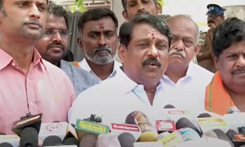 தி.மு.க. - த.வெ.க. இடையேதான் போட்டி என விஜய் சொல்லக்கூடாது: நயினார் நாகேந்திரன்