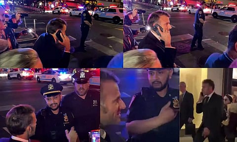 டிரம்ப் கான்வேக்காக பிரான்ஸ் அதிபர் மேக்ரானை நடுரோட்டில் நிறுத்திய அமெரிக்க போலீசார்..!