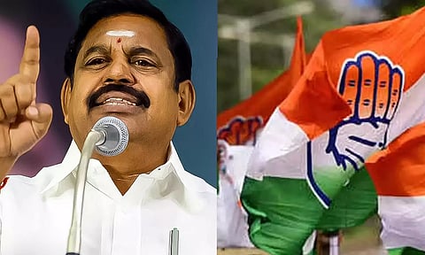 செல்வப்பெருந்தகை பற்றி அவதூறு பேச்சு: இ.பி.எஸ்.-ஐ கண்டித்து காங்கிரசார் ஆர்ப்பாட்டம்