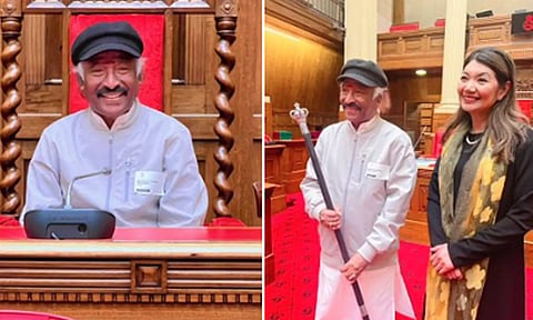 ஆஸ்திரேலியாவில் ராஜமரியாதை: பாராளுமன்ற அவைத்தலைவர் இருக்கையில் அமர்ந்த தேவா