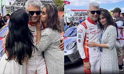 ஸ்பெயினில் கார் பந்தயத்துக்கு முன்பு குடும்பத்துடன் நேரம் செலவிட்ட அஜித்குமார்