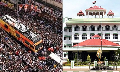 கரூர் கூட்டநெரிசல்: உயர்நீதிமன்ற நீதிபதி முன்பு த.வெ.க.வினர் முறையீடு - நாளை விசாரணை