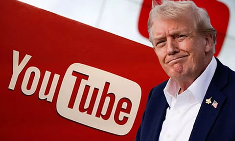 கணக்கை முடக்கிய விவகாரம்: டிரம்புக்கு ரூ.217 கோடி நஷ்டஈடு வழங்கும் யூடியூப்