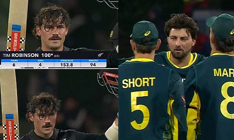 ராபின்சன் அதிரடி சதம்- ஆஸ்திரேலியாவுக்கு 182 ரன்கள் இலக்கு நிர்ணயித்த நியூசிலாந்து