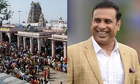 பழனியில் முன்னாள் கிரிக்கெட் வீரர் வி.வி.எஸ்.லட்சுமண் சாமி தரிசனம்