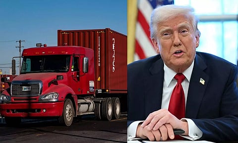 நவம்பர் 1-ந்தேதி முதல் லாரி இறக்குமதிக்கு 25 சதவீதம் வரி- டிரம்ப் அறிவிப்பு