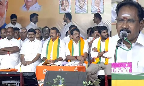 நயினார் நாகேந்திரன் பிரசார பயணம் தொடக்க விழா: கூட்டணி கட்சி தலைவர்கள் பங்கேற்பு