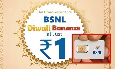 1 ரூபாய்க்கு சிம் கார்டு - தீபாவளியை ஒட்டி பல்வேறு சலுகைகளை அள்ளிக்கொடுத்த BSNL