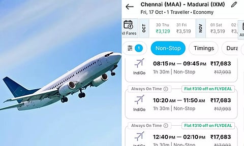 நெருங்கும் தீபாவளி பண்டிகை - விமான கட்டணங்கள் உயர்வு