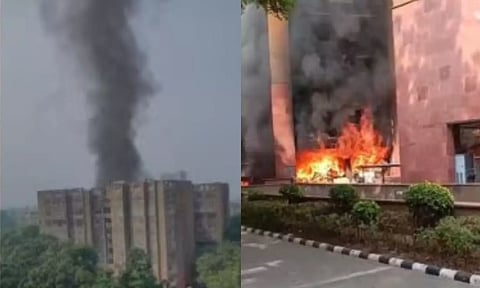 VIDEO: டெல்லியில் மாநிலங்களவை எம்.பி.க்கள் வசிக்கும் அடுக்குமாடி குடியிருப்பில் தீவிபத்து