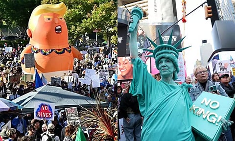 VIDEO: டிரம்புக்கு எதிராக அமெரிக்கா முழுவதும் வெடித்த போராட்டம் - வீதிகளில் இறங்கிய 70 லட்சம் மக்கள்