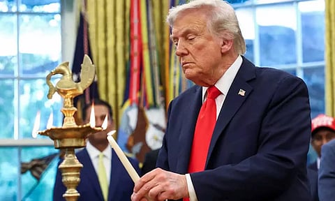 VIDEO: வெள்ளை மாளிகையில் விளக்கேற்றி தீபாவளி கொண்டாடிய அமெரிக்க அதிபர் டிரம்ப்