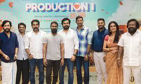 கென் கருணாஸ் இயக்கி நடிக்கும் படத்தின் துவக்க விழாவில் பங்கேற்ற திரை பிரபலங்கள்