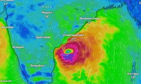 வேகம் குறைந்த மோன்தா புயல்