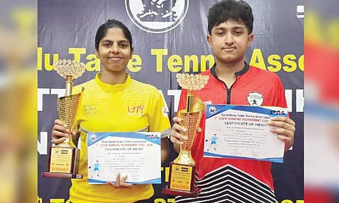 மாநில ரேங்கிங் டேபிள் டென்னிஸ்: யாஷினி, அபினந்த் சாம்பியன்