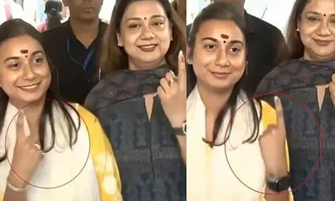 VIDEO: பீகார் எம்.பி.யின் 2 கைவிரல்களிலும் மை..! - தவறாக பூசியதாக தேர்தல் அதிகாரி விளக்கம்!