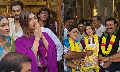 திருவண்ணாமலை அண்ணாமலையார் கோவிலில் நடிகை ஸ்ரீலீலா சாமி தரிசனம்!