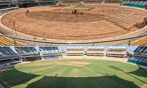 சி.எஸ்.கே. களம் ரெடி... சேப்பாக்கம் மைதானம் புதுபிக்கப்பட்ட வீடியோ வெளியீடு