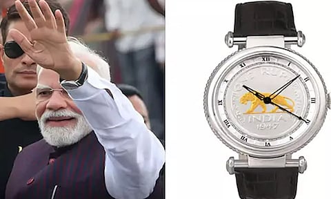 1947-ம் ஆண்டு வெளியிடப்பட்ட ஒரு ரூபாய் நாணயத்துடன் வைரலாகும் பிரதமர் மோடியின் கைக்கடிகாரம்