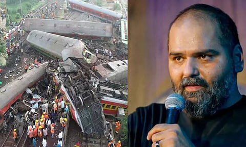 இடது: 2023இல் 296 பேர் உயிரிழந்த ஒடிசா ரெயில் விபத்து, வலது: குணால் கம்ரா