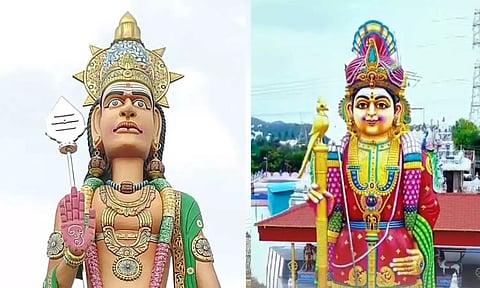 அன்றும்... இன்றும்... இணையத்தில் விமர்சனத்திற்கு உள்ளான முருகன் சிலை புனரமைப்பு