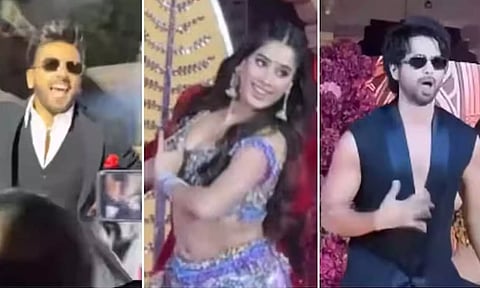 தொழிலதிபர் திருமணத்தில் நடனமாடிய ரன்வீர் சிங், ஜான்வி கபூர் - வீடியோ வைரல்