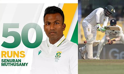 2வது டெஸ்ட்: இந்தியாவுக்கு எதிராக அரைசதம் அடித்த முத்துசாமி - 300 ரன்களை கடந்தது தென் ஆப்பிரிக்கா