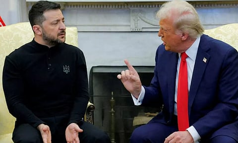 ரஷியாவுக்கு விட்டுக்கொடுக்க வேண்டும்.. தனது அமைதி திட்டத்தை ஏற்குமாறு உக்ரைனுக்கு டிரம்ப் மிரட்டல்