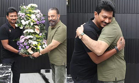 துணை முதல்வர் உதயநிதி பிறந்தநாள்- நேரில் சென்று வாழ்த்திய கமல்ஹாசன் எம்.பி.