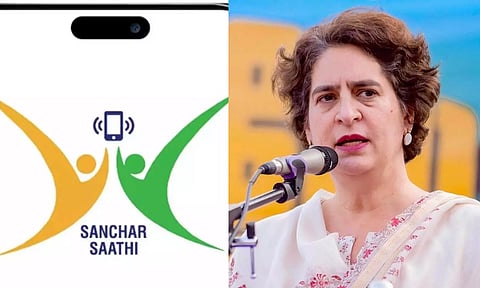 அனைத்து போன்களிலும் சஞ்சார் சாத்தி செயலி கட்டாயம் - பிரியங்கா காந்தி கடும் கண்டனம்