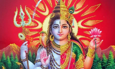 பார்வதிக்கு இடப்பாகம் தந்த சிவன்