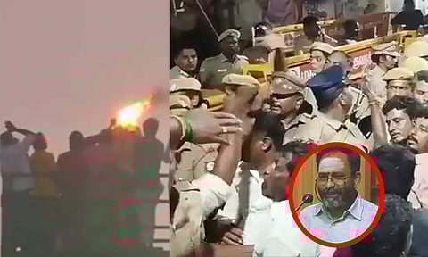 CISF படையினருடன் தீபம் ஏற்ற வரும் இந்து அமைப்பினர் - போலீசாரின் கட்டுப்பாட்டில் திருப்பரங்குன்றம்